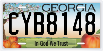 GA license plate CYB8148