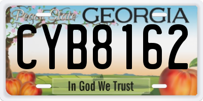 GA license plate CYB8162