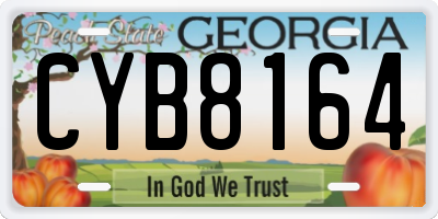GA license plate CYB8164