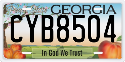 GA license plate CYB8504