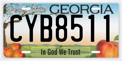 GA license plate CYB8511