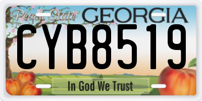 GA license plate CYB8519