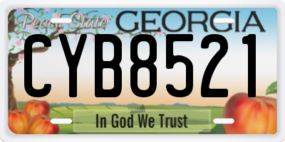 GA license plate CYB8521