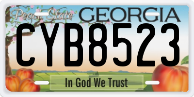 GA license plate CYB8523