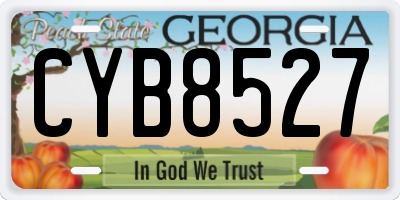 GA license plate CYB8527