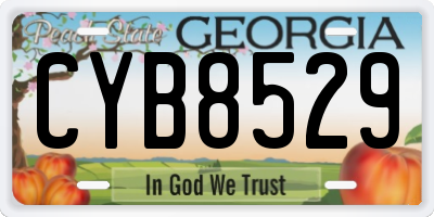GA license plate CYB8529
