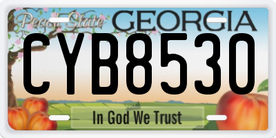 GA license plate CYB8530