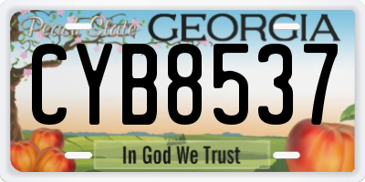 GA license plate CYB8537