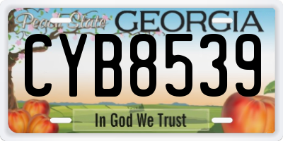 GA license plate CYB8539