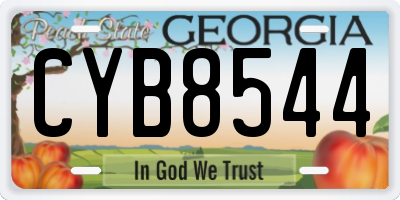 GA license plate CYB8544