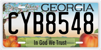 GA license plate CYB8548