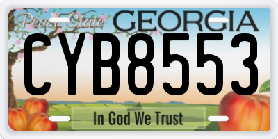 GA license plate CYB8553