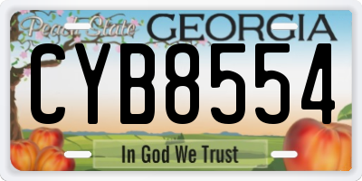 GA license plate CYB8554