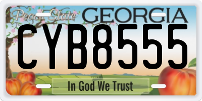 GA license plate CYB8555