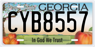 GA license plate CYB8557