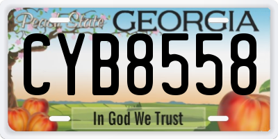 GA license plate CYB8558