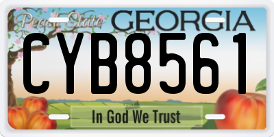 GA license plate CYB8561