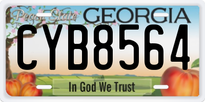 GA license plate CYB8564