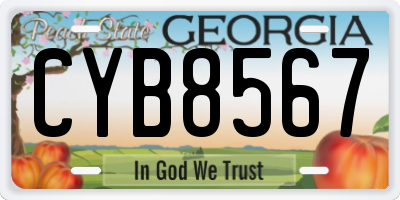 GA license plate CYB8567