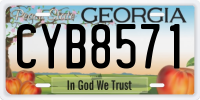 GA license plate CYB8571