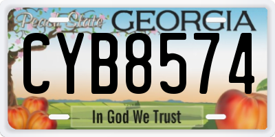 GA license plate CYB8574