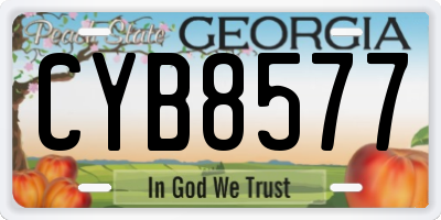 GA license plate CYB8577