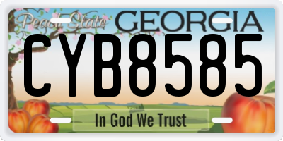GA license plate CYB8585