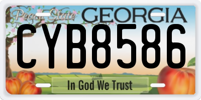 GA license plate CYB8586