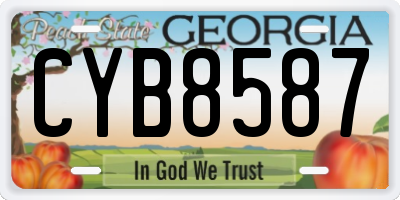 GA license plate CYB8587