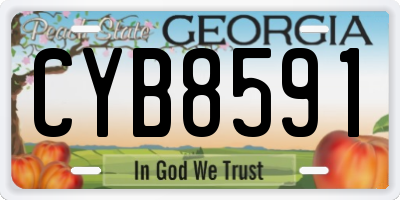 GA license plate CYB8591