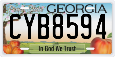 GA license plate CYB8594