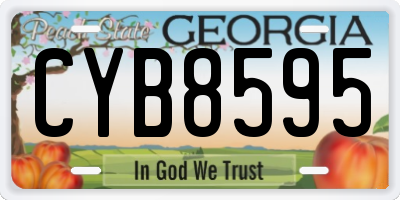 GA license plate CYB8595