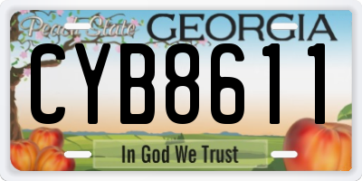GA license plate CYB8611