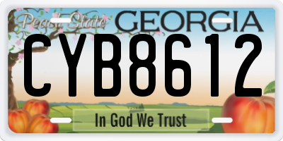 GA license plate CYB8612