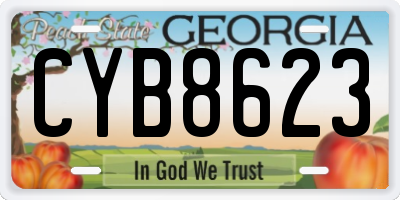 GA license plate CYB8623