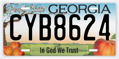 GA license plate CYB8624