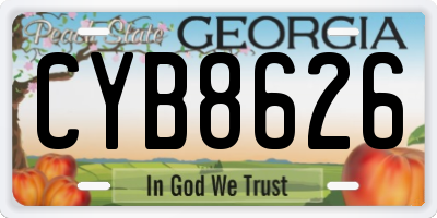GA license plate CYB8626
