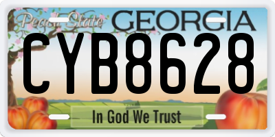GA license plate CYB8628