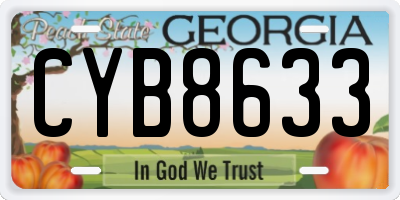 GA license plate CYB8633