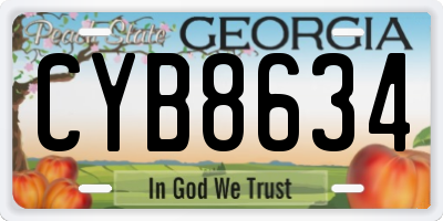 GA license plate CYB8634