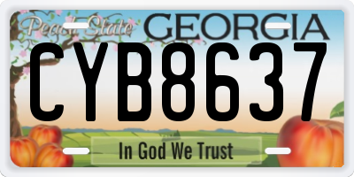 GA license plate CYB8637