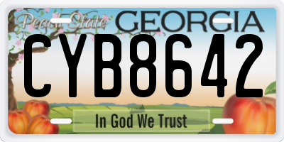 GA license plate CYB8642