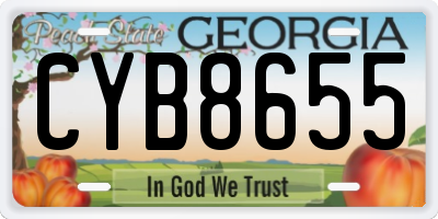 GA license plate CYB8655