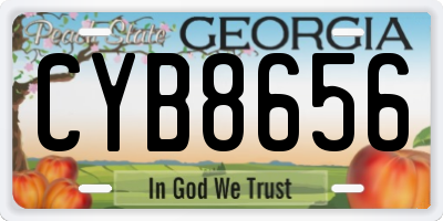 GA license plate CYB8656