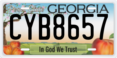 GA license plate CYB8657