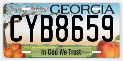GA license plate CYB8659