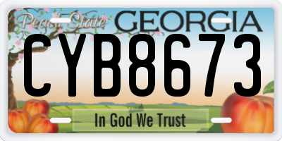 GA license plate CYB8673