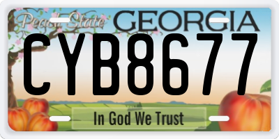GA license plate CYB8677