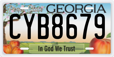 GA license plate CYB8679