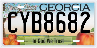 GA license plate CYB8682